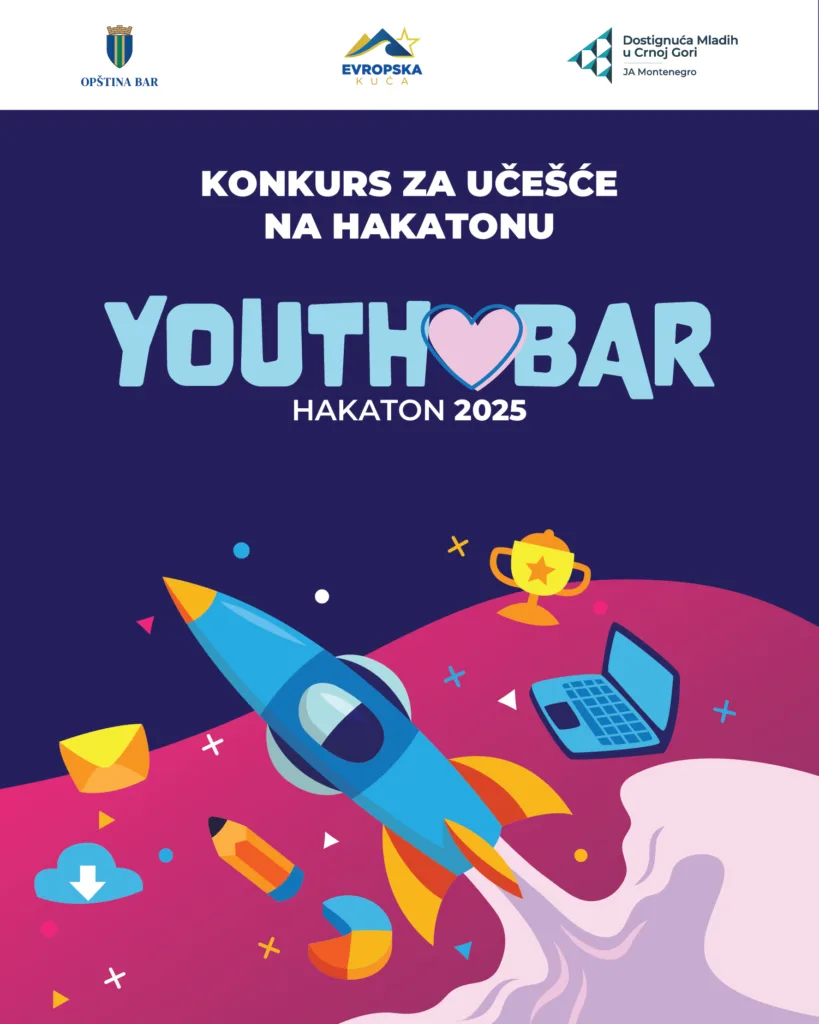 Opština Bar: Konkurs za učešće na Hakatonu  “Youth <3 Bar 2025”