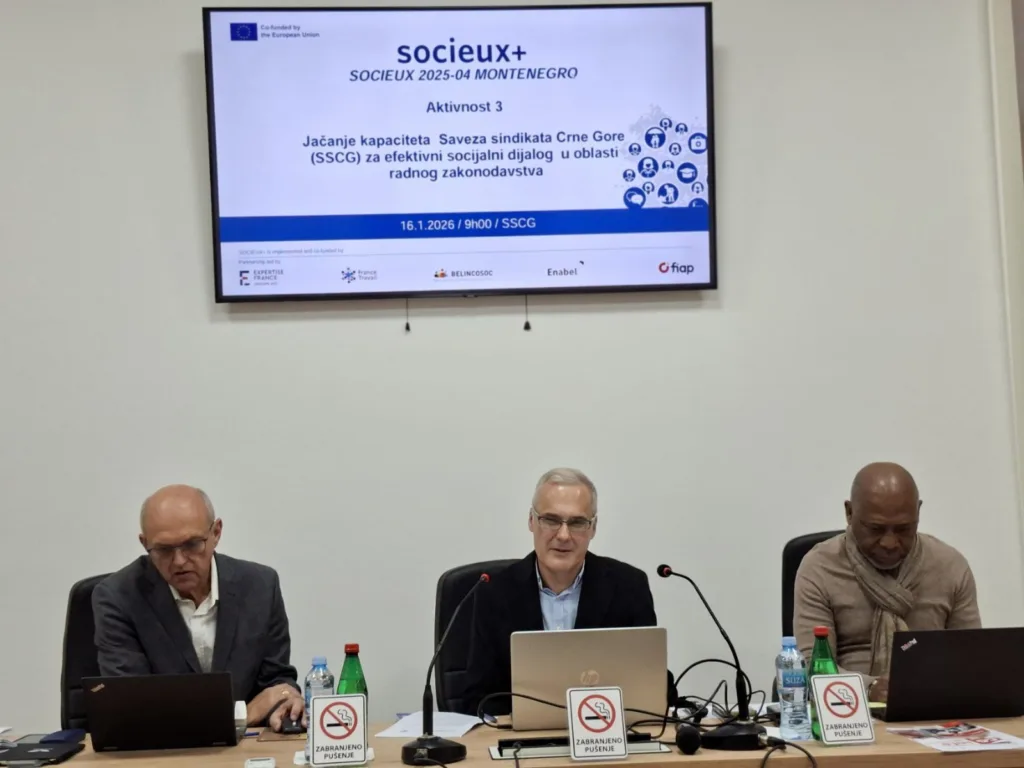 SSCG jača kapacitete za socijalni dijalog uz podršku EU