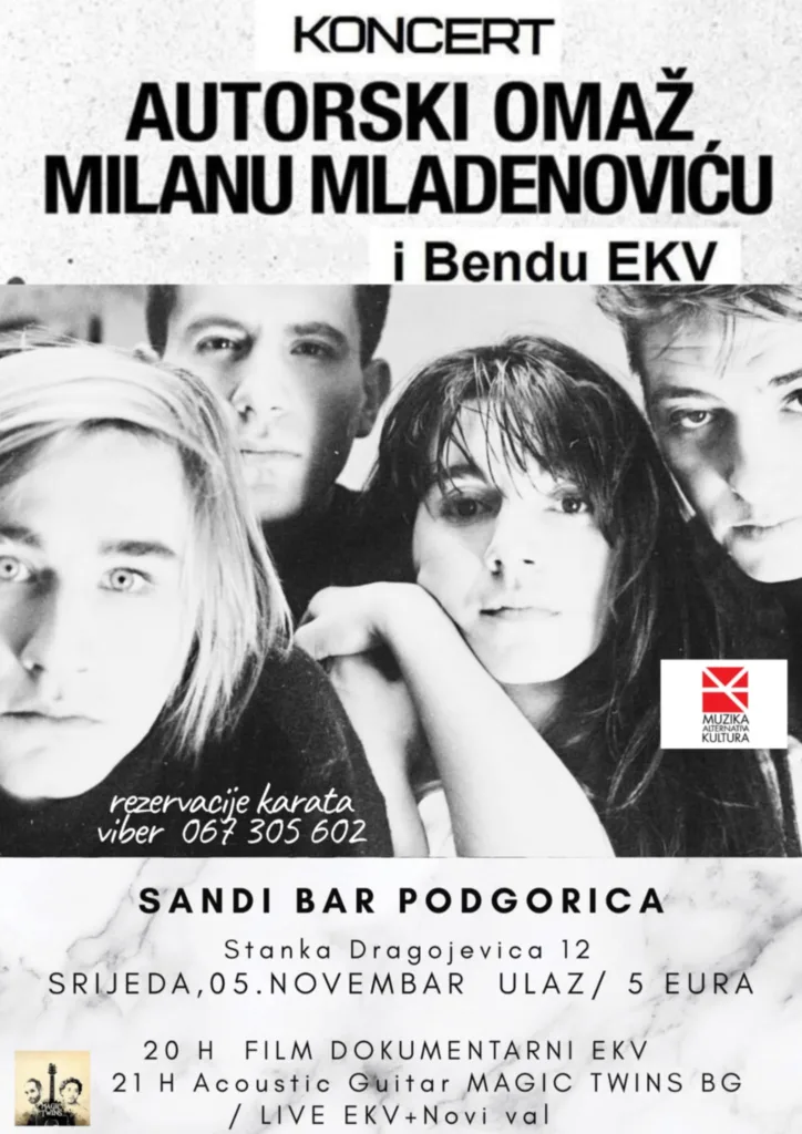 Koncert: Autorski omaž Milanu Mladenoviću i bendu EKV