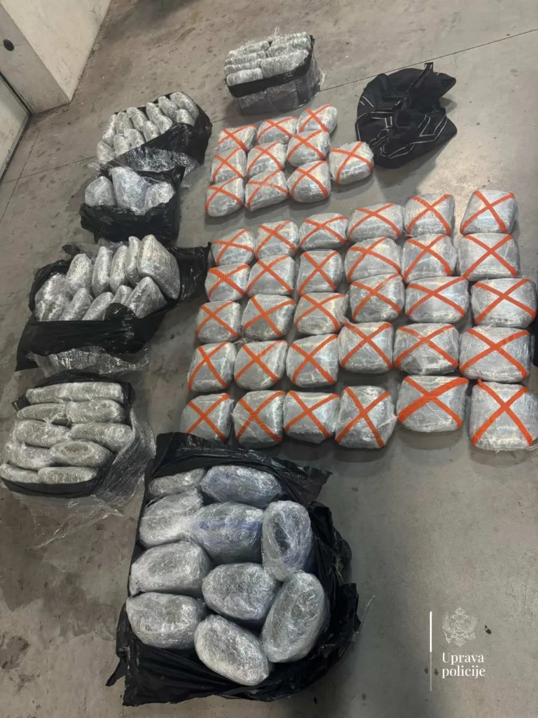 (VIDEO) Granična policija u pograničnom pojasu Tuzi zaplijenila preko 100 kg marihuane