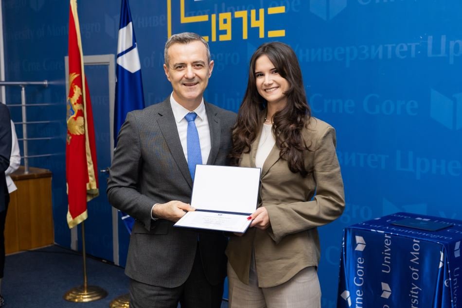 Aleksandra Pavićević najbolja studentkinja Arhitektonskog fakulteta
