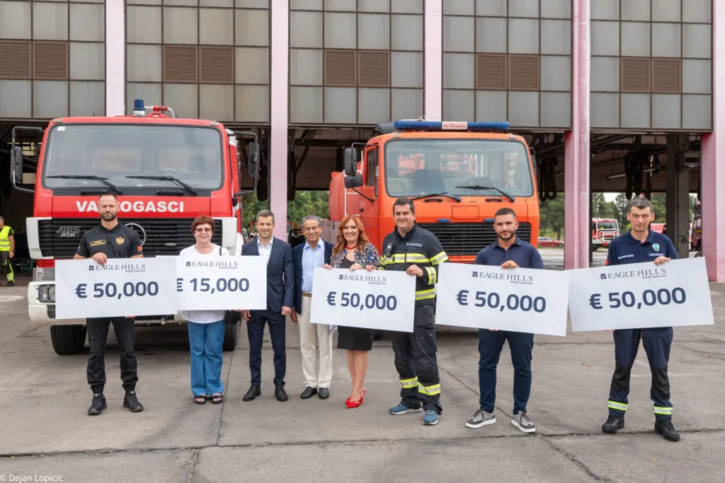 Eagle Hills Montenegro donirao 215.000 eura vatrogascima Podgorice, Ulcinja, Kolašina i Žabljaka