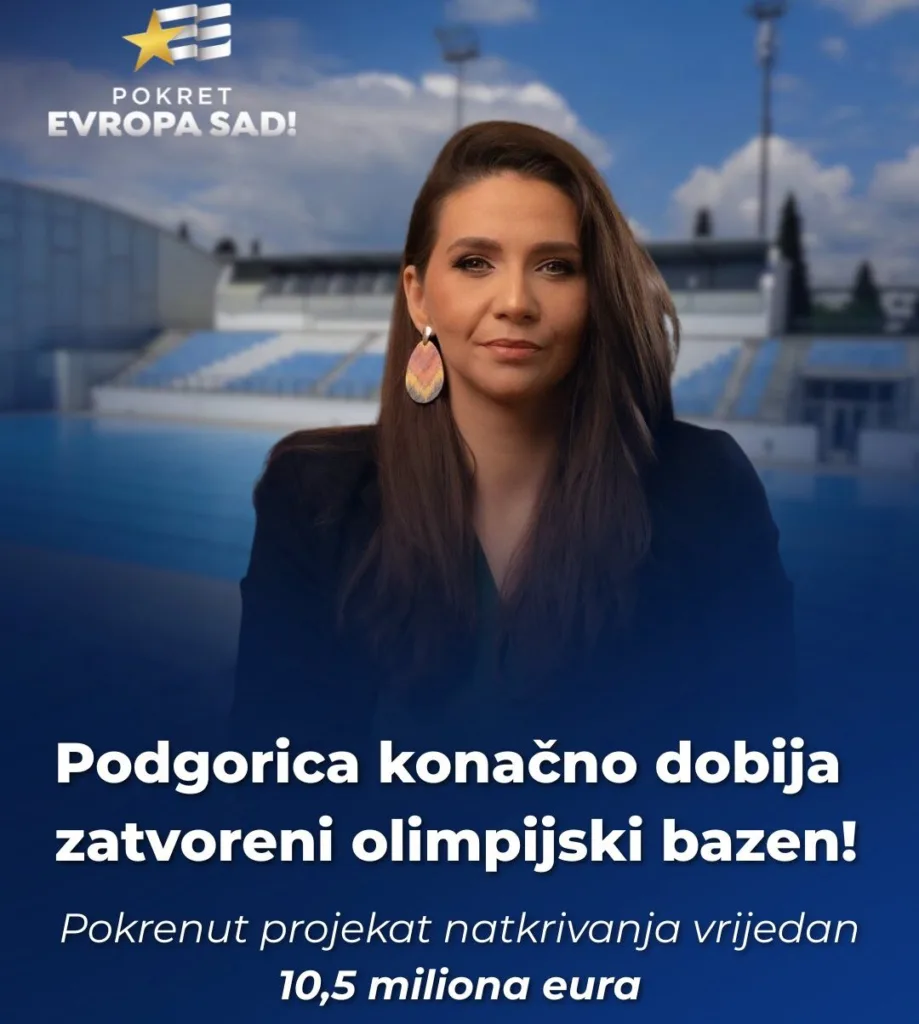 Adžović: Podgorica konačno dobija prvi zatvoreni olimpijski bazen, pokrenut projekat natkrivanja vrijedan 10,5 miliona eura