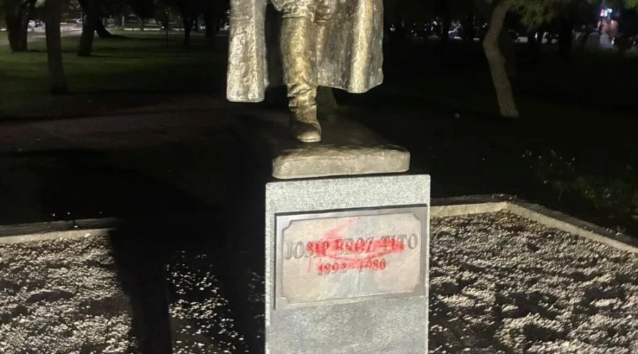 Mašković: Vandalizovan spomenik Josipu Brozu Titu