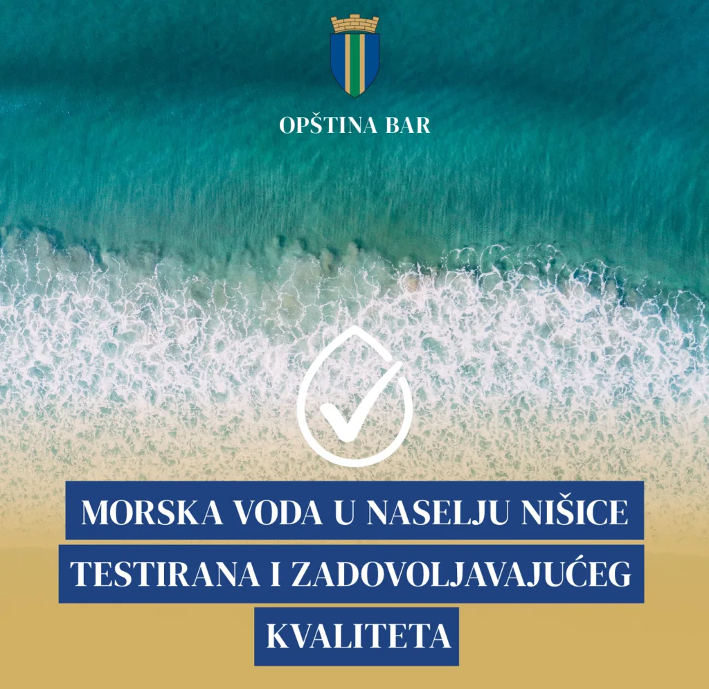 Opština Bar: Morska voda u Nišicama testirana i zadovoljavajućeg kvaliteta