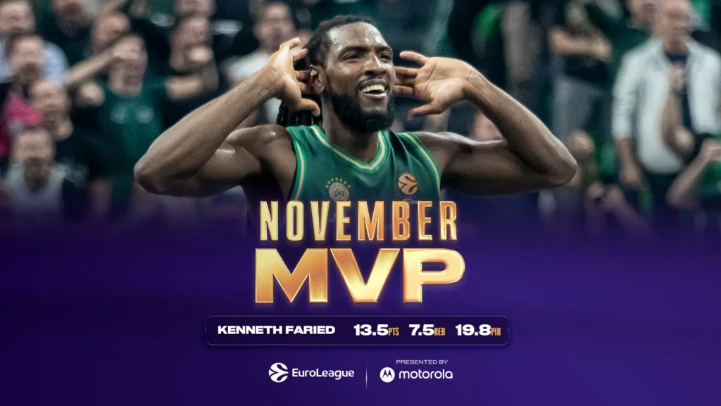 Farid MVP novembra u Evroligi