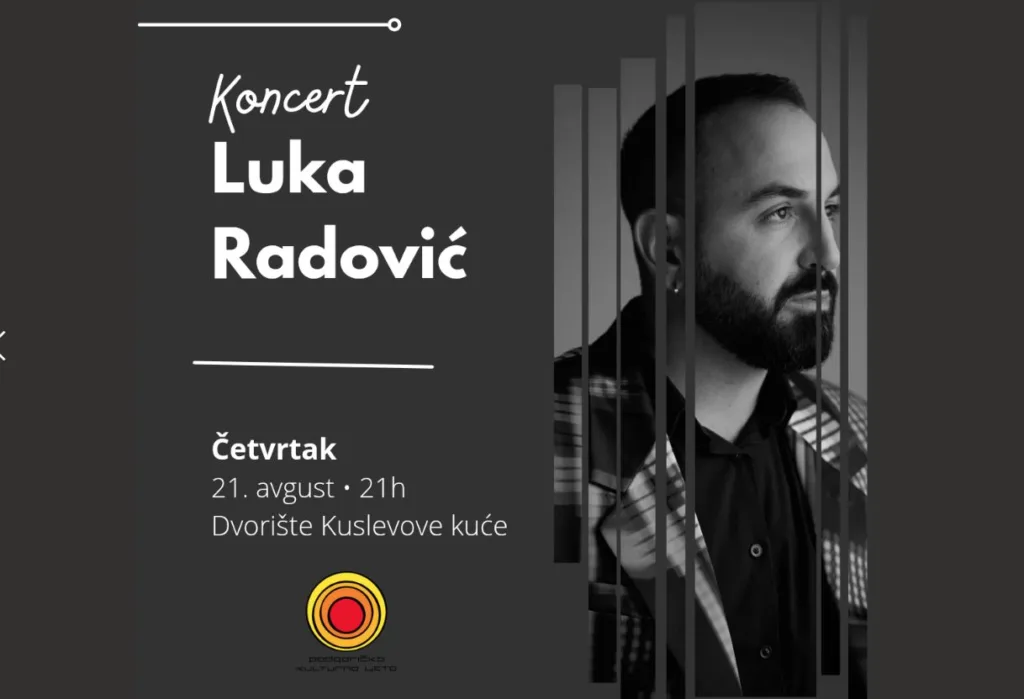 Koncert Luke Radovića u dvorište Kuslevove kuće