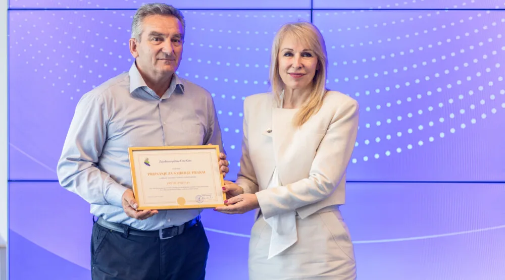 Opština Pljevlja dobila priznanje za najbolju praksu u oblasti saradnje u sektoru vodnih usluga