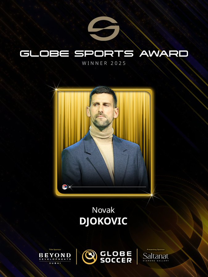 Đoković najbolji sportista godine u izboru “Gloub sokera”, Ronaldo mu uručio nagradu