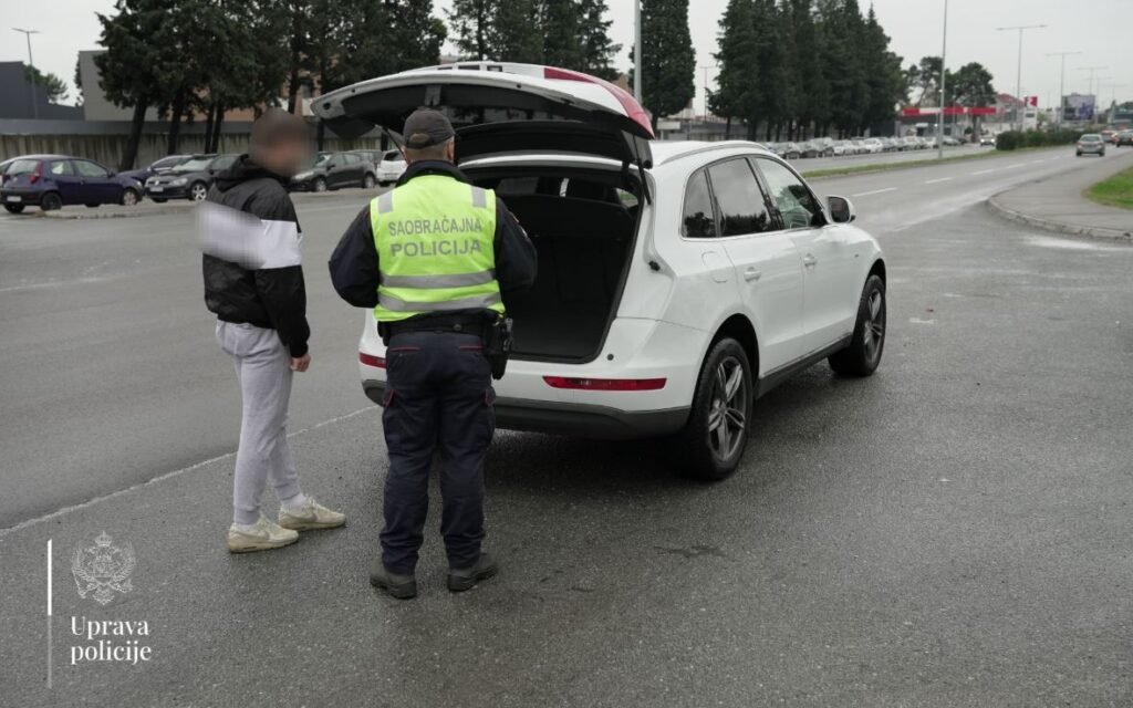 U Podgorici za dan uhapšeno pet vozača, podnijeto 10 prekršajnih prijava i izdato skoro 250 kazni