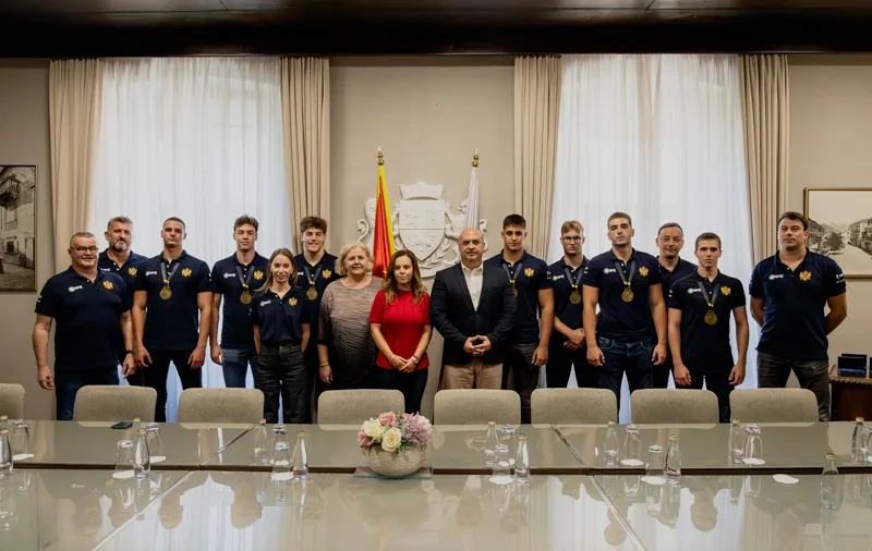 Upriličen svečani prijem za zlatne vaterpoliste