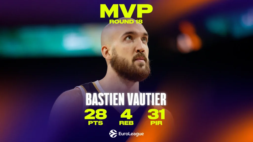 Bastijen Votije MVP 18. kola Evrolige
