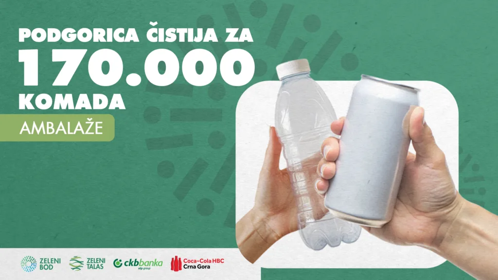 Zeleni talas: Građani Podgorice sakupili 170 hiljada komada ambalaže