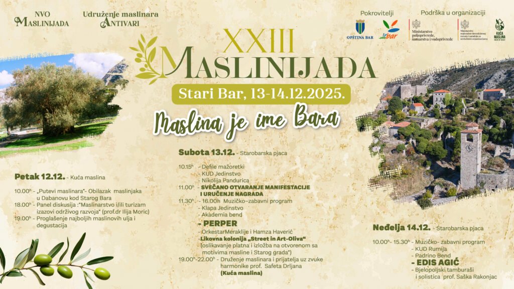 “Maslinijada” od 12. do 14. decembra