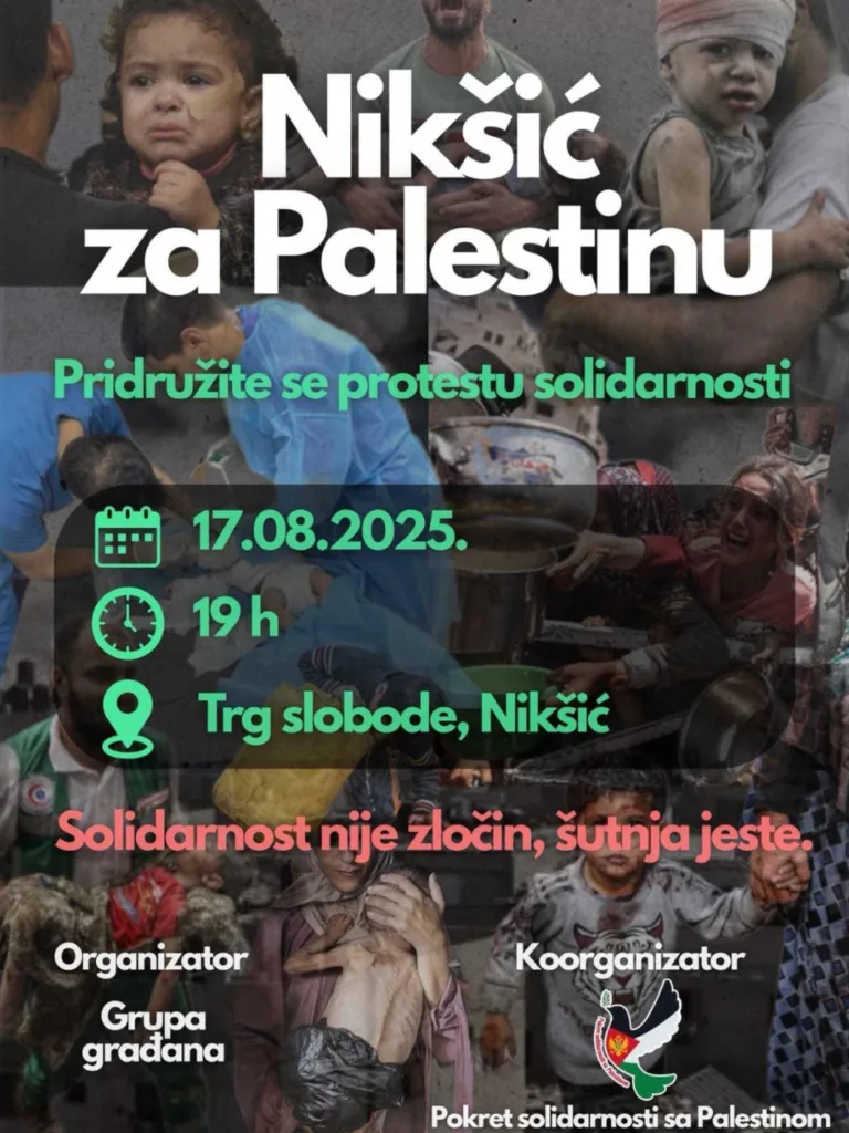 Nikšić: Skup podrške narodu Palestine