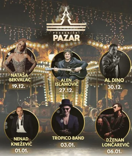 Podgorički pazar na Trgu nezavisnosti od 19. decembra do 8. januara: Nataša Bekvalac otvara program