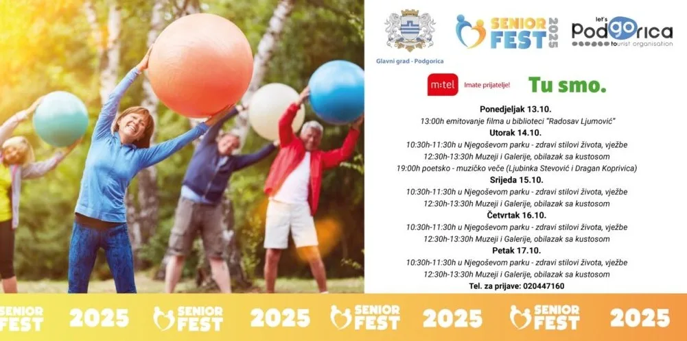 Senior Week u Podgorici od 13. do 17. oktobra