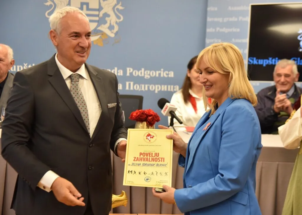 Borovinić Bojović: Hvala vam što ste Podgoricu i Crnu Goru proslavili sportskim uspjesima širom svijeta