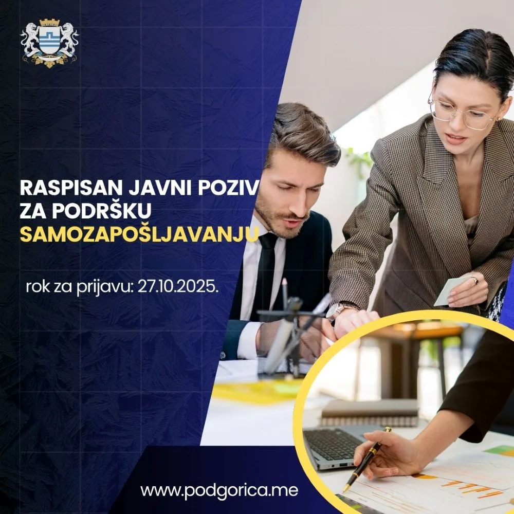 Raspisan Konkurs za raspodjelu sredstava za podršku samozapošljavanju