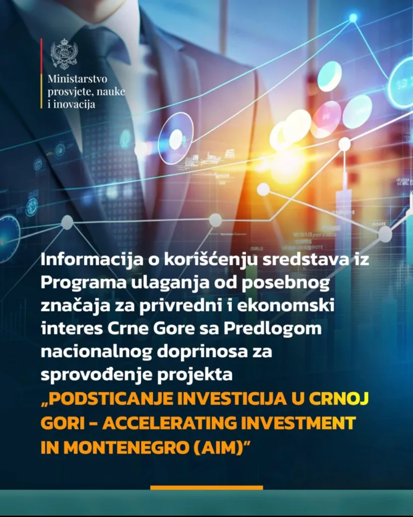 Vlada dala saglasnost za sprovođenje projekta „Podsticanje investicija u Crnoj Gori“