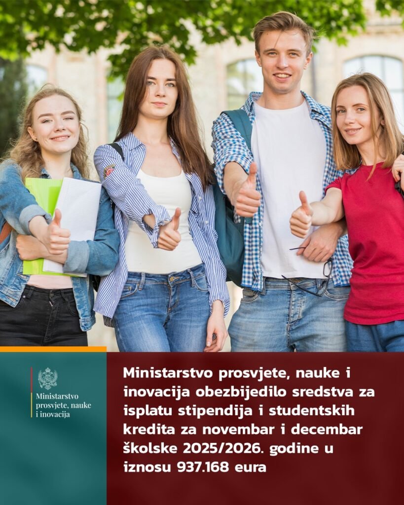 Isplata stipendija i studentskih kredita za novembar i decembar