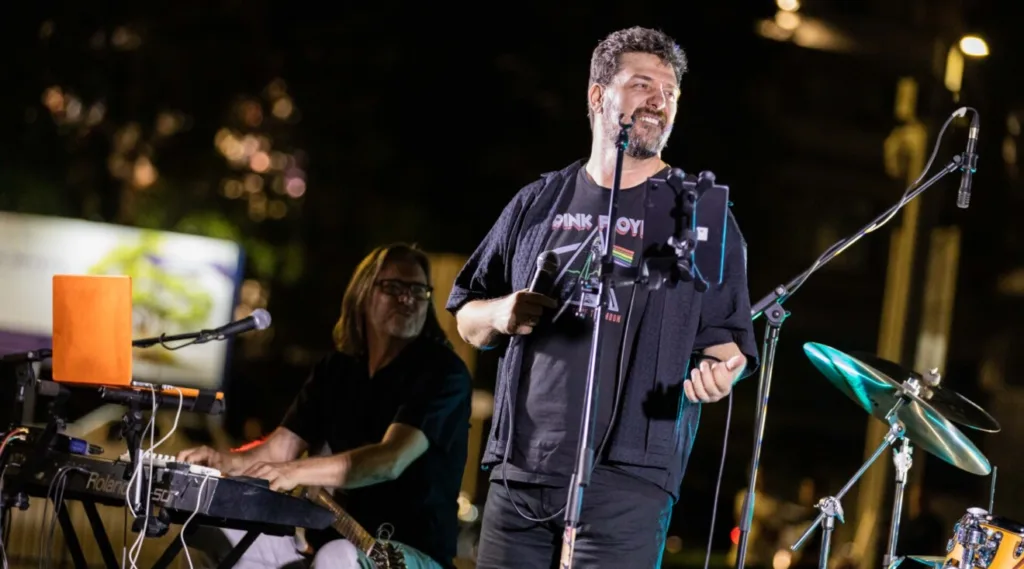 Koncert Marka Vlahovića & Boka All Stars održan na platou ispred spomenika Sv. Petru Cetinjskom