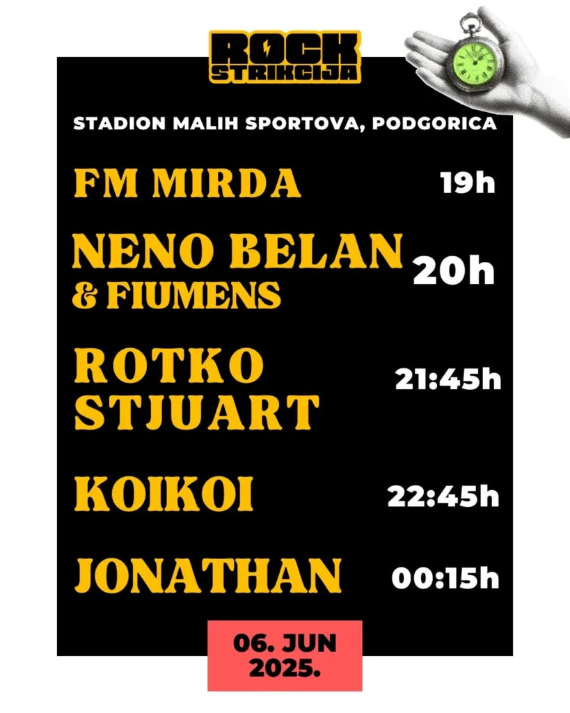 Podgorica centar rokenrola: Deveto izdanje festivala “Rockstrikcija” večeras i sjutra veče na Stadionu malih sportova