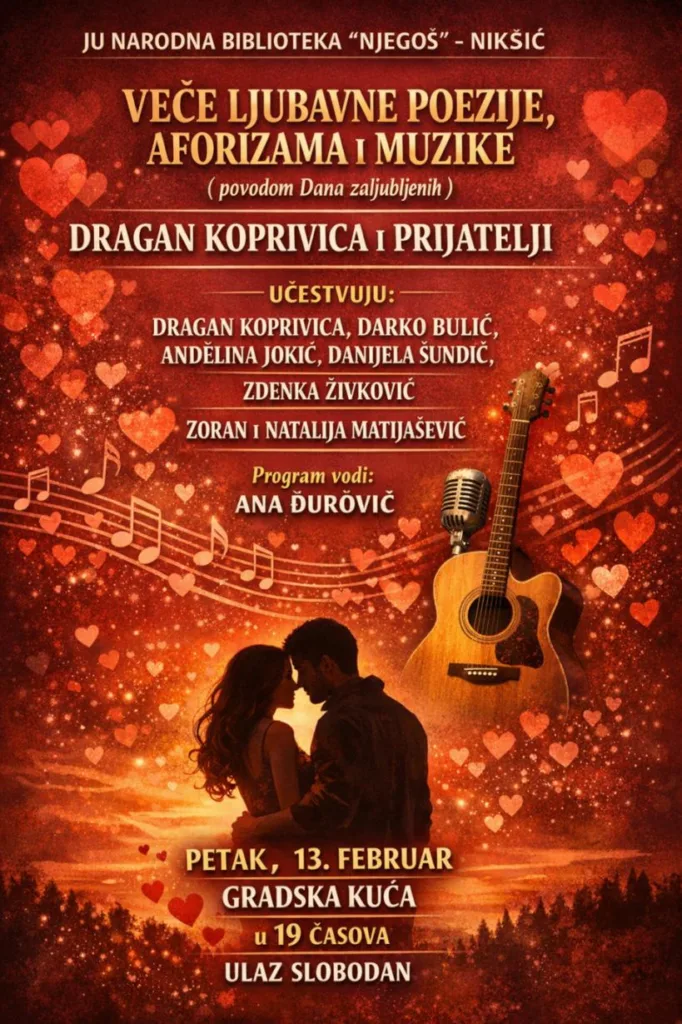 Koprivica i prijatelji sjutra nastupaju u UIKS-u, a uveče u Gradskoj kući u Nikšiću