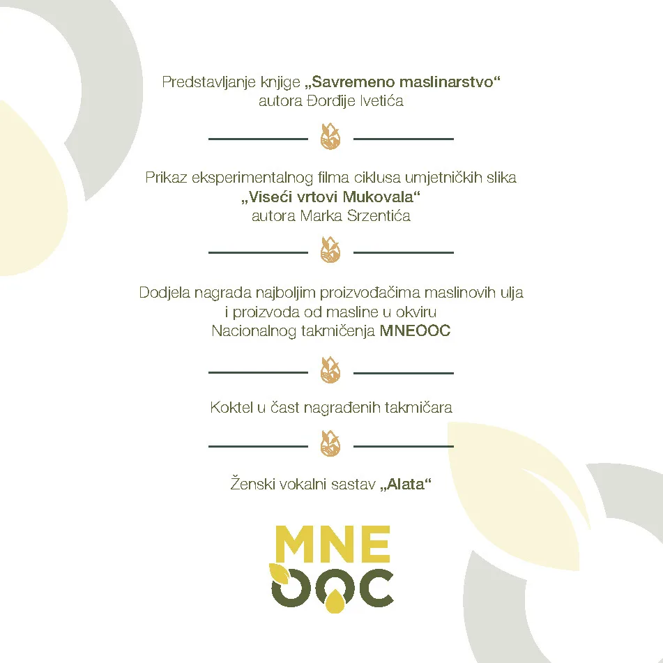 Nacionalno takmičenje u kvalitetu maslinovog ulja i proizvoda od maslina – MNEOOC 2025