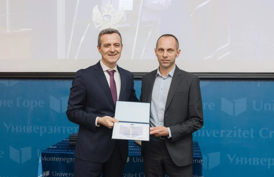 Bojan Mašanović dobitnik priznanja Univerziteta Crne Gore