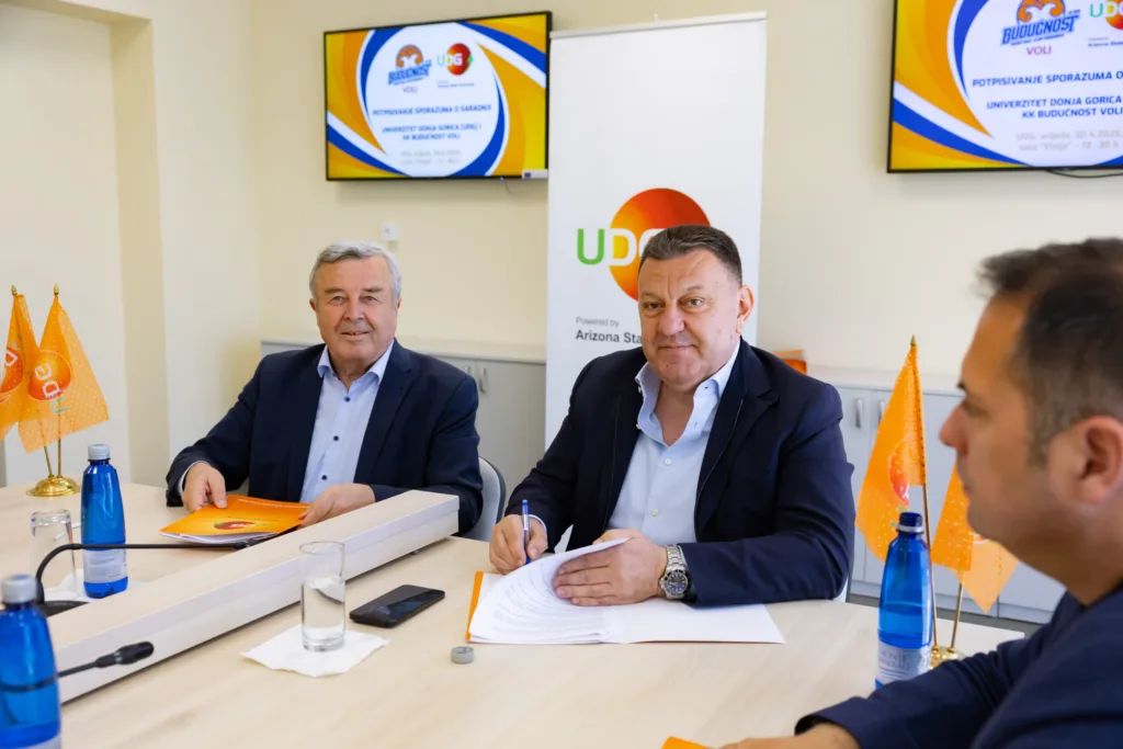 Budućnost Voli i Univerzitet Donja Gorica potpisali sporazum o saradnji: Podrška obrazovanju i ličnom razvoju košarkaša