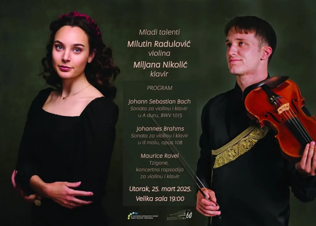 Duo Milutin Radulović i Miljana Nikolić 25. marta u KIC-u