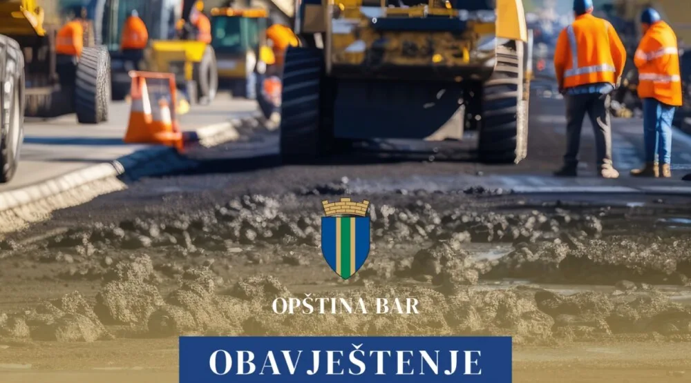 Opština Bar: Obustava saobraćaja na Bulevaru JNA