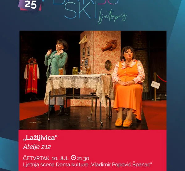 “Lažljivica” Ateljea 212 večeras na Ljetopisu