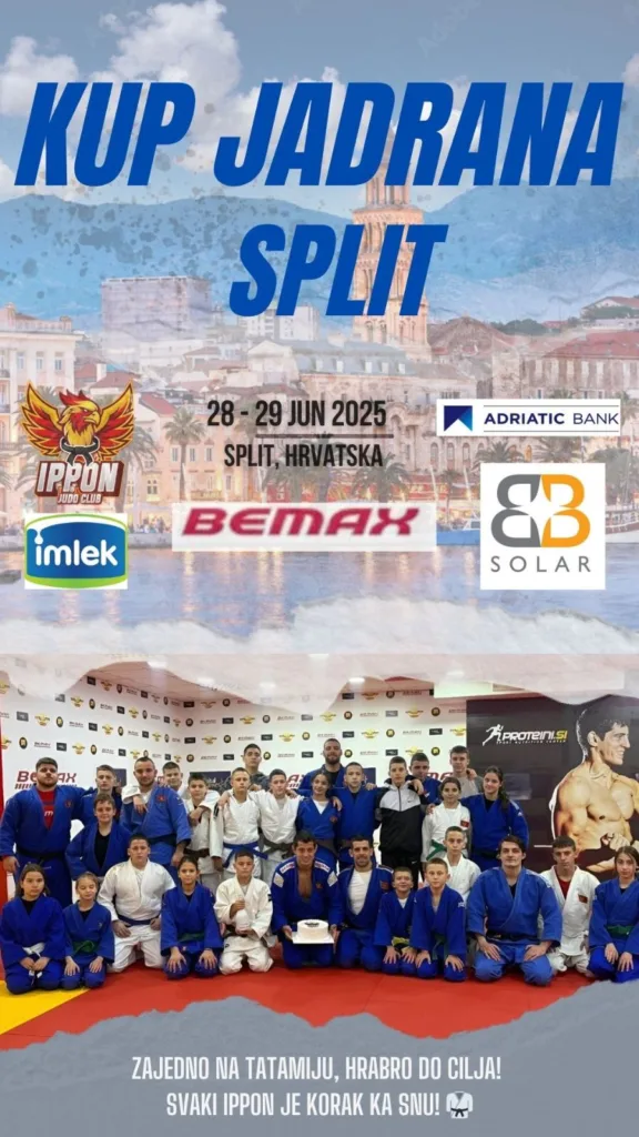 Takmičari džudo kluba Ippon iz Nikšića na turniru u Splitu