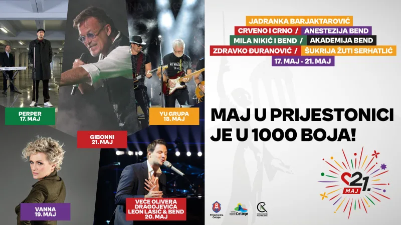 Maj u hiljadu boja: Džiboni 21. maja na Cetinju