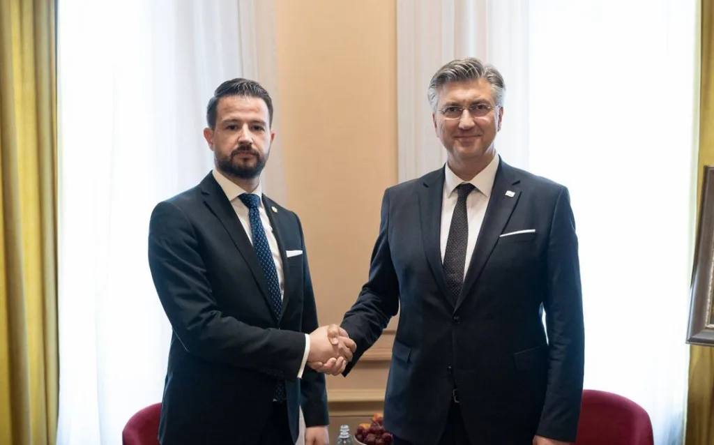 Milatović – Plenković: Podrška Hrvatske od izuzetne važnosti na putu Crne Gore ka EU