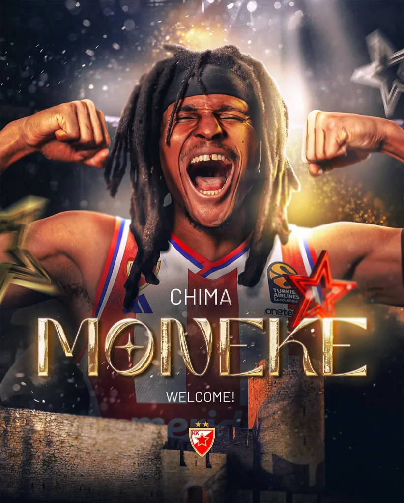 Zvezda predstavila prvo pojačanje: Čima Moneke stigao na Mali Kalemegdan