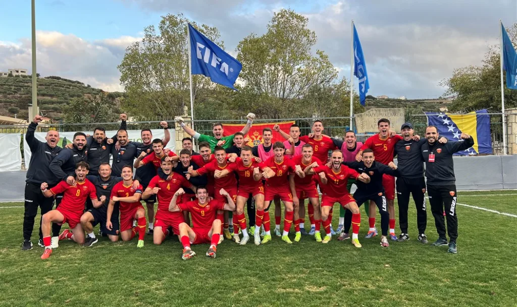 Pogledajte slavlje naših omladinaca poslije istorijskog uspjeha (VIDEO)