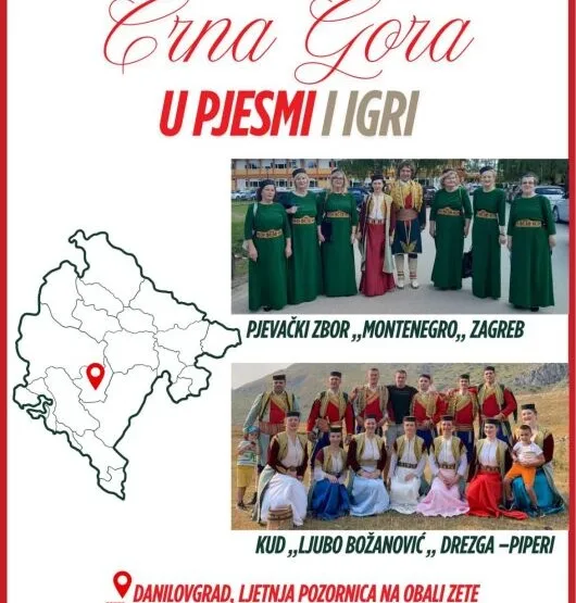 “Crna Gora u igri i pjesmi” sjutra na ljetnjoj pozornici na obali Zete