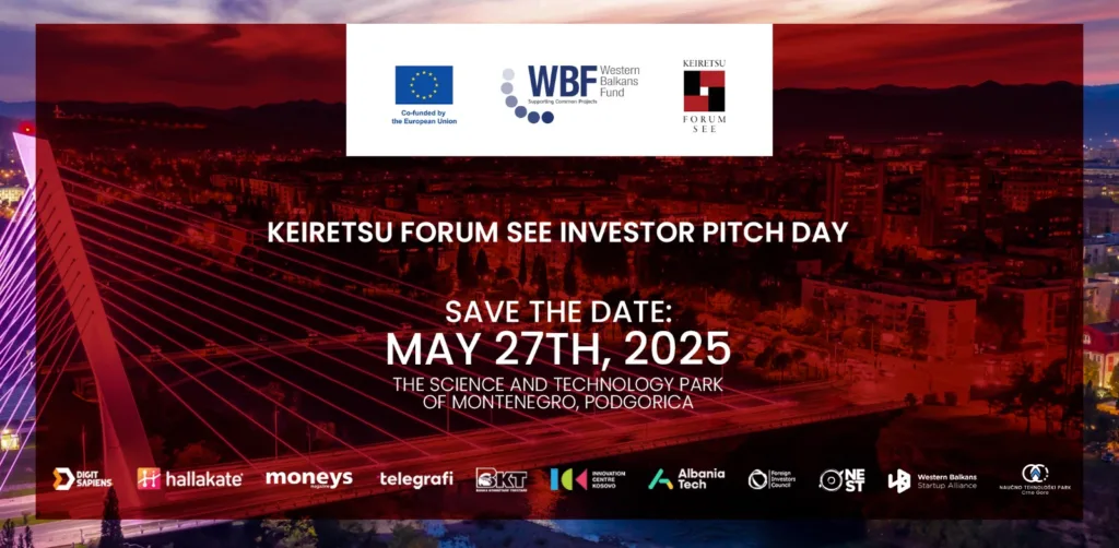 Investitori i inovatori stižu u Podgoricu: Startup Pitch događaj Keiretsu Foruma SEE 27. maja