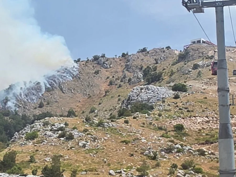 Ne stišava se požar na Lovćenu