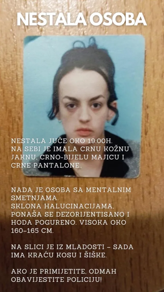 Nestala Nada Ćetković, porodica moli za pomoć