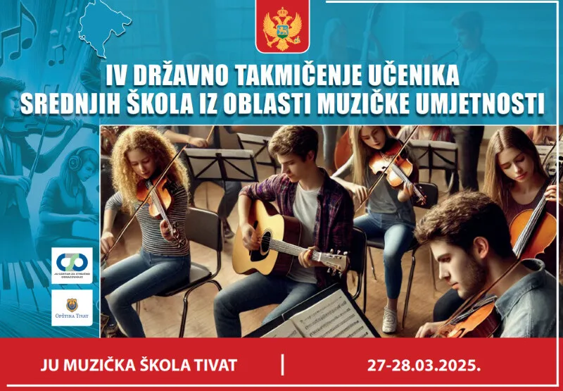 Državno takmičenje učenika srednjih škola iz oblasti Muzičke umjetnosti 27. i 28. marta