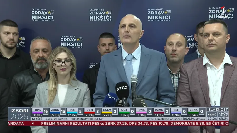 Mrkić: Vlasti u Nikšiću nema bez PES-a