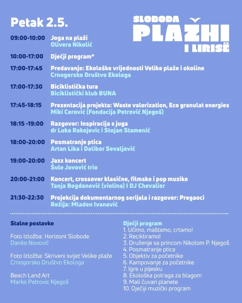 Koalicija “Velika plaža ili Velika laža” objavila program dvodnevnog javnog kampa na Velikoj plaži