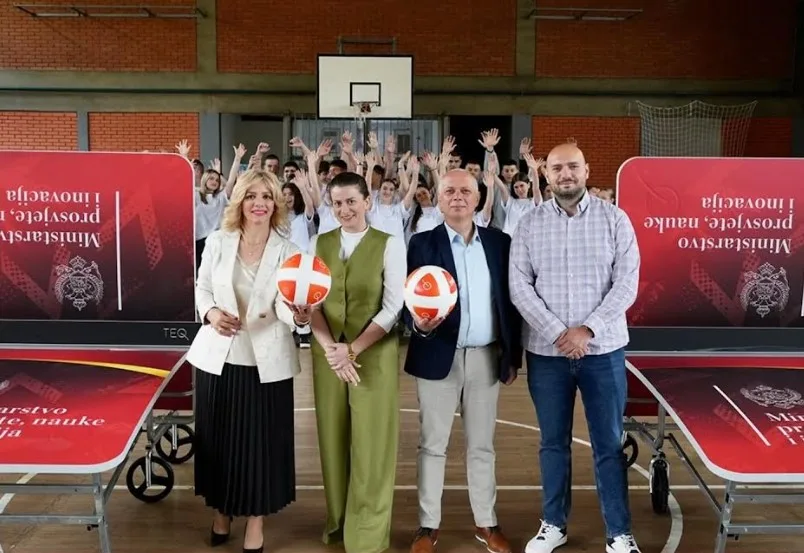 Ministarstvo prosvjete doniralo teqball stolove za četiri srednje škole na sjeveru Crne Gore