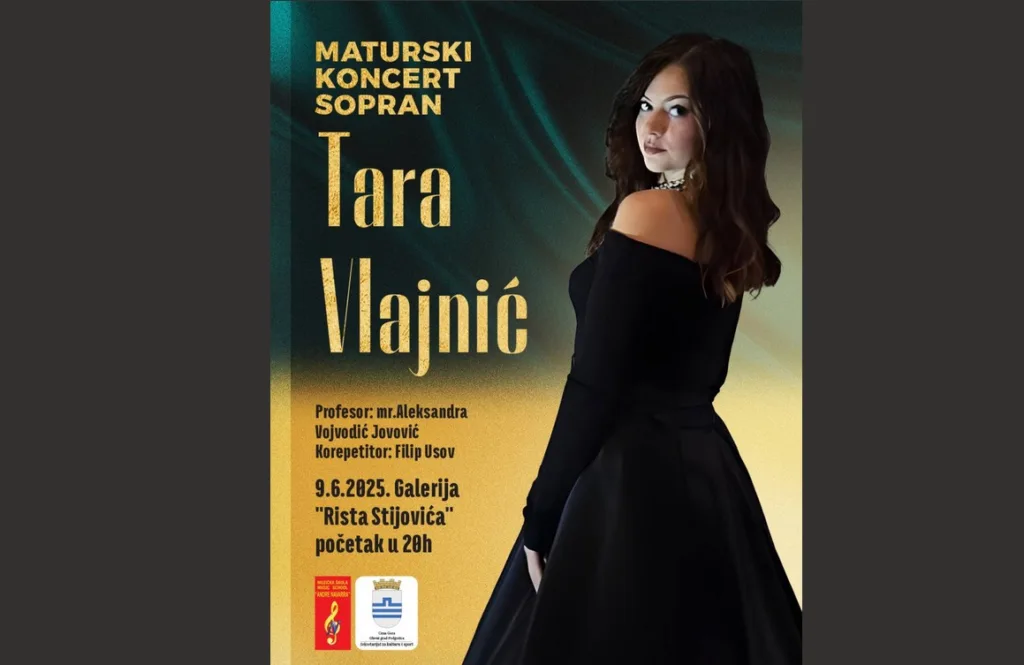 Koncert Tare Vlajnić u dvorištu Galerije “Risto Stijović”