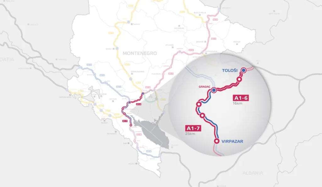Raspisan tender za izradu idejnog projekta za dionicu auto-puta od Tološa do Virpazara
