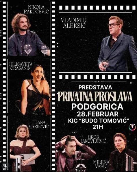 Predstava “Privatna proslava” 28. februara u KIC-u “Budo Tomović” u Podgorici